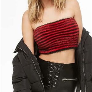 Women’s FOREVER 21 Fuzzy Tube Top